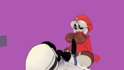 1futa 1girls 3d chubby_female chubby_futa cowgirl_position dark-skinned_female futa_on_female futanari imminent_penetration imminent_sex large_ass large_breasts mario_(series) shocked_expression shy_gal shygal_(cryptiacurves) small_breasts sweatshirts_(vrchat) vrchat vrchat_avatar vrchat_model