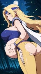 ai_assisted ai_generated belly blonde_hair cave celes celes_chere ecchi final_fantasy final_fantasy_6 hentai pregnant pregnant_female tentacle_rape