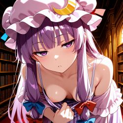 ai_generated blowjob breasts cum female patchouli_knowledge sex touhou