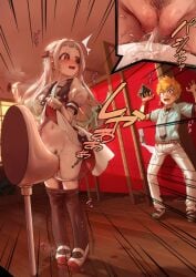 girl mens_restroom peeing pubic_hair toilet toilet_bound_hanako_kun yashiro_nene