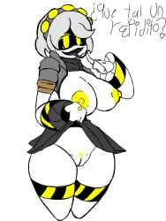 breasts clothing female female_only ghastlypann murder_drones pussy robot_girl v_(murder_drones)