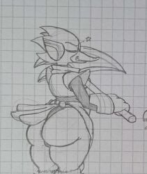 1boy avian avian_humanoid berdly berdly_(dark_world_form) big_ass deltarune sinner20033 tagme undertale_(series)