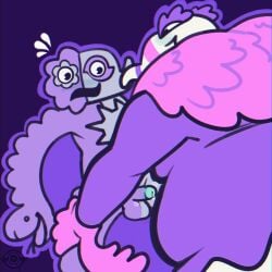 analog_vorer bittergiggle blush fan_character fat fat_male garten_of_banban gay gay_male gay_sex humanoid humanoid_genitalia impending_sex makeup monster proboscis_(anatomy) size_difference small_penis spread_legs tagme thin thin_male trunk_(anatomy)