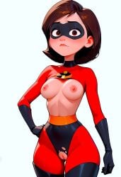ai_generated breasts breasts_out erect_nipples helen_parr pussy the_incredibles thigh_highs thighs torn_bodysuit