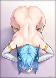 ass bare_back bare_shoulders calpish dogeza female functionally_nude_female naked_dogeza nude oc trembling