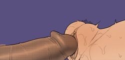 1boy 1girls big_penis closeup colored female flat_colors hairy_pussy inminent_sex izuku_midoriya male my_hero_academia ochako_uraraka penis penis_in_pussy pokkuti pubes pubic_hair puffy_pussy pussy sex tight_pussy too_big_for_anus vaginal_penetration