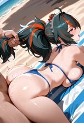 1girls ai_generated beach bikini female female_focus female_only hoyoverse light-skinned_female light_skin mihoyo mihoyo_technology_(shanghai)_co._ltd. new_eridu_public_security nude nude_female sex solo solo_female solo_focus zenless_zone_zero zhu_yuan
