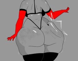 1girls ass ass_freckles chubby dat_ass ellie_walls_(odysseyellie) female female_only freckles freckles_on_ass huge_ass kryptraider rippling_ass smacking_ass spanking tagme thick_thighs thighhighs thong wobbling_ass