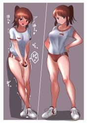 cum cute duke_shiwa ejaculation erect_penis futanari shiwa_kou sports_club_girl_(shiwa_kou) tagme