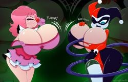 air_tank batman:_the_animated_series batman_(series) big_breasts big_breasts blue_eyes breast_expansion breast_inflation cleavage clothes_ripping clothes_tearing clown clown_girl clown_nose dc dc_comics dcau geiru_toneido harlequin harlequin_girl harley_quinn harley_quinn_(classic) hose_in_mouth hose_inflation huge_boobs huge_breasts hyper hyper_boobs hyper_breasts hyperflannel jester jester_girl jester_hat latex_suit massive_boobs massive_breasts pale_skin phoenix_wright:_ace_attorney phoenix_wright:_ace_attorney_-_spirit_of_justice pink_dress pink_eyeshadow pink_hair ripped_clothing ripped_clothing torn_clothes torn_clothing underboob