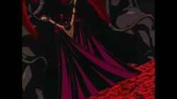 1girls 2boys animated berserk big_breasts black_eyes black_hair blood_on_face branded casca dark-skinned_female demon female female_humiliation forced forced_to_watch griffith groping_breasts guts_(berserk) humiliation kissing muscular_male navel nipples nude open_mouth rape raped sex sound sweat tagme topless video