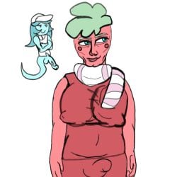1boy1girl connie_(dandy's_world) dandy's_world futanari jxci male_with_breasts self_upload shitpost sprout_(dandy's_world) what