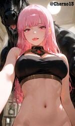 2d_(artwork) after_anal after_fellatio after_orgasm after_sex after_vaginal ai_assisted ai_generated artist_signature bare_shoulders breeding cherno13 digital_drawing_(artwork) digital_media_(artwork) hololive hololive_english hololive_myth horse interspecies large_breasts midriff mori_calliope pov seductive_look self_upload selfie sexy_body vtuber