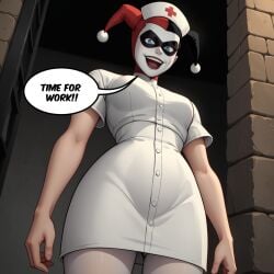ai_generated clown_makeup dc_comics harley_quinn nurse nurse_uniform