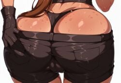 1girls ai_generated ass ass_focus ilia_amitola rwby shiny_skin solo solo_female tagme