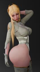 3d blender blonde_hair breasts bubble_ass bubble_butt child_bearing_hips cpt-flapjack female gloves image image_set keyd10iori leotard lieutenant_flapjack looking_down medium_breasts milf nier:_automata side_view thick thick_ass thick_hips thick_legs thick_thighs thighhighs thighs voluptuous_female yorha_commander