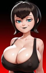 1female 1girls 1monster ai_assisted ai_generated bangs bare_shoulders black_background black_clothes black_clothing black_hair black_lips black_lipstick black_pupils black_tank_top blue_eyes boob_overflow breast_overflow civitai cleavage cleavage_focus clothed clothed_female coloredbin.ai coloredbin_ai deep_cleavage female female_focus female_monster female_only front_view front_view_focus fully_clothed fully_clothed_female goth goth_girl gradient_background half-closed_eyes head_tilt hotel_transylvania lidded_eyes lipstick looking_at_viewer mavis_dracula monster monster_female monster_girl monster_humanoid mouth_closed red_background seductive seductive_eyes seductive_gaze seductive_look seductive_smile short_hair simple_background solo solo_female solo_focus tank_top tight_clothes tight_clothing tight_tank_top tit_overflow upper_body upper_body_focus upper_body_only vampire vampire_girl visible_nipples