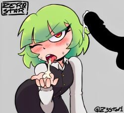 cami_(fnafhs) cum cum_in_mouth faceless_male fhs fhsz3r0 fnafhs fnafhs_z3ro fnafhsrule34 fnafhsxxx green_hair penis red_eyes short_hair z3star