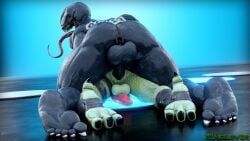 16:9 3d_(artwork) 4k absurd_res alien alien_humanoid anal anal_sex anthro anus ass balls black_body blender_(artwork) crouching digital_media_(artwork) dragon duo emblem empty_eyes epic_games feet fortnite from_behind_position genitals green_body green_scales hi_res huge_filesize humanoid hybrid_(fortnite) knot long_tongue male male/male marvel mythological_creature mythological_scalie mythology nude open_mouth penetration penile penile_penetration penis penis_in_ass prone_bone_position scales scalie sex sharp_teeth speed_bump_position symbiote teeth thekidxeno tongue tongue_out venom_(marvel) widescreen wingless_dragon
