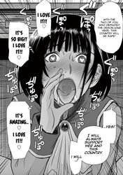 asian big_breasts blowjob cheating cheating_husband deepthroat fringe heart-shaped_pupils huge_breasts isekai_affair manga medium_hair netorare oral pleasure_face red_lipstick see-through see-through_penis throat tongue_out under_the_table