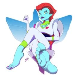 2018 alien alien_girl blue_skin buzz_lightyear_of_star_command disney feet female female_only foot_fetish foot_focus mira_nova scamwich toy_story