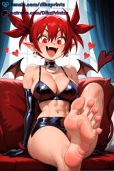 :d ai ai_assisted ai_generated alternate_breast_size anime artist_name bare_legs bare_shoulders barefoot bat_wings black_choker black_gloves black_skirt blush bracelet breasts choker cleavage couch demon_girl demon_tail demon_wings dibzprintz disgaea earrings elbow_gloves etna fangs fansly feet female foot_focus foot_out_of_frame foot_up foreshortening gloves greek_toe hair_between_eyes heart hi_res high_quality high_resolution highres indoors jewelry large_breasts leg_up looking_at_viewer navel open_mouth pointy_ears red_eyes red_hair sitting skirt skull_earrings slit_pupils smile soles solo spread_toes tail toenails toes twintails watermark window wings
