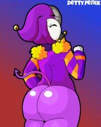 animated anthro ass dettyfenik imp low_res male nude rope solo tail tail_aside