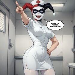 ai_generated clown_makeup dc_comics harley_quinn nurse nurse_uniform
