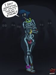 bodypaint embarrassed halloween lapis_lazuli_(gem) lapis_lazuli_(steven_universe) public steven_universe thingshappen
