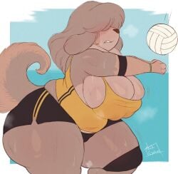 big_ass big_breasts breasts bubble_butt cleavage female furry huge_ass huge_breasts niick_galaxy thick_thighs wide_hips