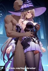 1girls ai_generated degenbrecher grabbing_from_behind honkai:_star_rail honkai_(series) hug_from_behind pantyhose patreon patreon_username subscribestar subscribestar_username the_herta_(honkai:_star_rail) thigh_sex