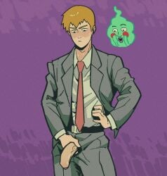 arataka_reigen big_penis blush clothing flaccid flaccid_penis male male_only manly mob_psycho_100 penis toumaart