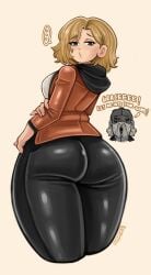 ... 1boy 1girls 2d back_view big_ass big_breasts big_thighs biohazard black_pants blonde-haired_female blonde_female blonde_hair blonde_hair_female capcom clothed clothed_female dialogue female female_focus goggles goggles_on_head grace_ashcroft grey_hair grey_skin hand_on_arm hand_on_own_arm hoodie huge_thighs leather_jacket looking_at_viewer looking_back male pummies resident_evil resident_evil_9:_requiem short_hair shy shy_expression simple_background sweatdrop text text_bubble thick_ass thick_legs thick_thighs victor_gideon video_games wavy_hair white_shirt