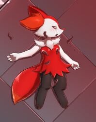 3_toes 4_fingers absurd_res ankle_tuft anthro arthropod black_body black_fur blood blush bodily_fluids braixen breast_wound breasts chest_tuft corpse death digitigrade dipstick_tail dominator_(typicaldork) e254e ear_tuft elbow_tufts eye_bags facial_tuft fan_character feet female female_death feral fingers floor furry glistening glistening_body half_lidded_eyes hard_vore hi_res insects leg_tuft lying markings multicolored_body multicolored_fur naturally_censored nintendo nipples nude on_back open_mouth orange_body orange_fur pincers pink_nipples pokémon_(species) pokemon pokemon_(species) red_body red_fur red_nose segmented_body small_breasts smooth_skin solo tail_markings tile tile_floor toes tongue tuft video_games white_body white_fur