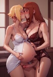 1futa 1girls adult_and_teenager after_sex age_difference ai_generated civitai futa_on_female futanari height_difference incest kissing mikey-rg97 milf mother_and_daughter naruko naruto naruto_shippuden pregnant_female rule_63 teenager uzumaki_kushina uzumaki_naruto