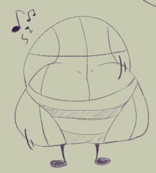 animate_inanimate armless assertive_kiwami basketball basketball_(bfdi) basketball_(object) battle_for_bfdi battle_for_dream_island facing_away female female_only huge_ass huge_butt hyper hyper_ass massive_ass massive_butt object_show object_shows solo solo_female the_power_of_two