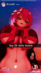 big_areola big_ass big_breasts big_butt big_nipples big_thighs bouncing_breasts cleavage dirty_talk glasses high_quality high_resolution pink_eyes pink_hair pink_nipples plot riding riding_cock riding_dildo riding_penis ritavrc sailor_uniform tagme tattoo tattoos twitter video vrchat vrchat_avatar vrchat_model