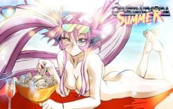 ass beach breasts constancy_roa cygen infinity_ark nipples nude_filter pink_hair yuimei_(constancy_roa)