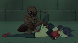 1boy 1girl after_sex ant cum game_cg insect insectophilia rape