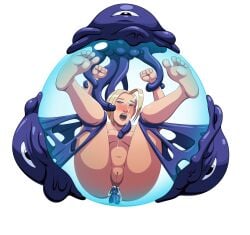 1girls 1monster anal anal_sex areolae blonde_hair blue_eyes blush breasts cammy_white capcom completely_nude completely_nude_female cum cum_in_ass cum_inside cum_on_face female female_penetrated kuromaru_(mugen) m.u.g.e.n medium_breasts medium_hair monster nipples nude open_mouth rape restrained roxley sex slime_monster street_fighter street_fighter_6 tentacle tentacle_in_ass tentacle_penetration tentacle_rape tentacle_sex