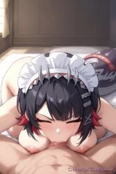 ai_generated blowjob deepthroat ellen_joe eye_contact fellatio huge_cock male/female no_sound oral oral_sex penis pov pov_male sucking sucking_penis tagme video