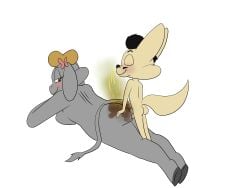 absurd_res ambiguous_penetration anthro asinus ass big_butt canid canine dirty_butt donkey duo equid equine fart fart_cloud fart_fetish fart_sniffing feces female fennec_fox fox genitals ginny_hoofer hi_res illustr8er91 jean_fierre lying male male/female mammal nude nude_female nude_male on_front overweight overweight_female penetration penis size_difference sniffing true_fox