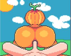 anal anal_sex anus cum_inside pixel_art pumpkin pumpkin_love samurai_drunk_games tagme