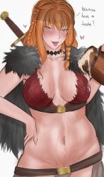 1girls alcohol blush clothing drunk female female_only midriff nami nami_(one_piece) no_bra no_panties one_piece seductive text wuji_21