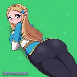 1girls animated ass big_ass bouncing_ass cameltoe female female_only no_sound princess_zelda scruffmuhgruff the_legend_of_zelda twerking video zelda_(breath_of_the_wild)