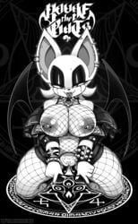 1girls 2022 anthro anthro_only bat bat_wings big_breasts black_background black_eyeshadow black_jacket bracelet breasts character_name chiropteran collar collarbone colored_version_available ear_piercing eyeshadow fangs female female_focus female_only fishnet_bodysuit fishnet_clothing fishnets furry furry_only genitals goth gothified green_eyes hair hi_res huge_breasts jacket krokobyaka large_breasts leather leather_jacket lipstick makeup mammal monochrome nipple_piercing nipples panties pentagram piercing pubic_hair pussy rouge_the_bat runny_makeup sega solo sonic_(series) spiked_collar spikes tongue tongue_out tongue_piercing twitter_username white_hair wing