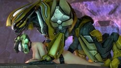 1boy 1girls 3d alien armor balls big_breasts big_penis collar female_human female_spartan_(halo) femsub halo_(series) horsecock human interspecies lying male_sangheili_(halo) maledom nxtius questionable_consent sangheili sex sex_slave spartan_(halo) straight submissive_female vaginal_penetration