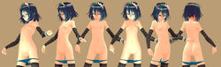 2k-tan 3d female female_focus flat_chest glasses high_resolution long_image nude os-tan panties panty_pull polygon solo solo_female striped thighhighs uncensored underwear wide_image