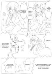 comic deed female ginga_nakajima lyrical_nanoha mahou_shoujo_lyrical_nanoha mahou_shoujo_lyrical_nanoha_strikers masturbation monochrome numbers_(nanoha) parody