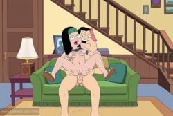 1boy alpha_male american_dad anal animated cаrtoon father_and_daughter fluids gif hayley_smith incest lowres male reverse_cowgirl_position sfan stan_smith sеxy